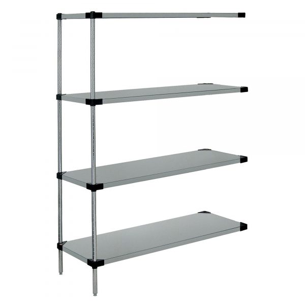 Quantum Stainless Steel 4 Solid Shelf Add-On Kit 63in Height 63in Width 21in Depth 54in Model WRSAD4-63-2154SS