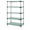 Quantum Stainless Steel 5 Solid Shelf Starter Kit 86in Height 86in Width 14in Depth 48in Model WRS5-86-1448SS