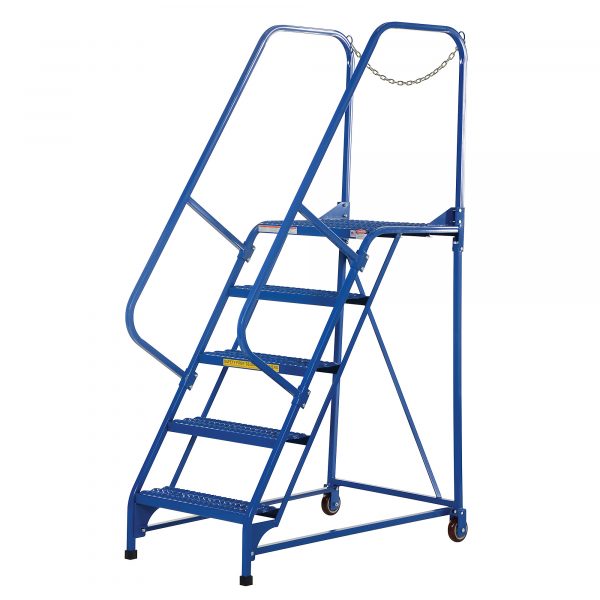 Vestil LAD-MM-5-G 5-Step Grip Strut Steel Maintenance Ladder (80" H) - Image 2