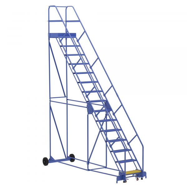 Vestil 15 Step Perforated Warehouse Ladder Overall Height 186in Steps 15 Material Type Steel LAD-15-21-P-EZ