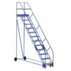 Vestil 12 Step Grip Strut Warehouse Ladder Overall Height 156in Steps 12 Material Type Steel LAD-12-21-G-EZ