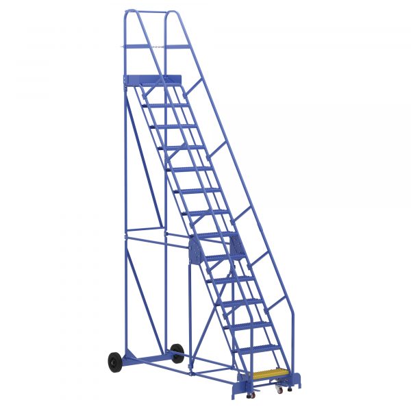 Vestil 14 Step Grip Strut Warehouse Ladder Overall Height 176in Steps 14 Material Type Steel LAD-14-14-G