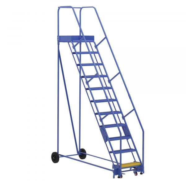 Vestil 11 Step Grip Strut Warehouse Ladder Overall Height 140in Steps 11 Material Type Steel LAD-11-21-G