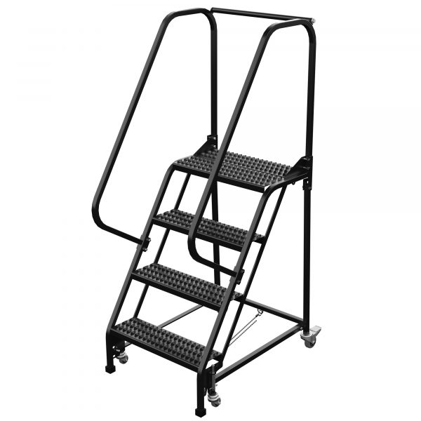 Vestil 4 Step Grip Strut Warehouse Ladder ESD Safe Overall Height 70in Steps 4 Material Type Steel LAD-PW-26-4-G-ESD