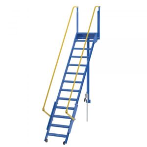 Vestil Folding Mezzanine Ladder Overall Height 151.625in Steps 13 Material Type Steel LAD-FM-120