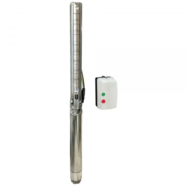 Gol Pumps 6in Stainless steel Deep Well Submersible Pump Max. Flow 17400 GPH Horsepower 25 HP Port Size 4in Model A6X46CR25/08