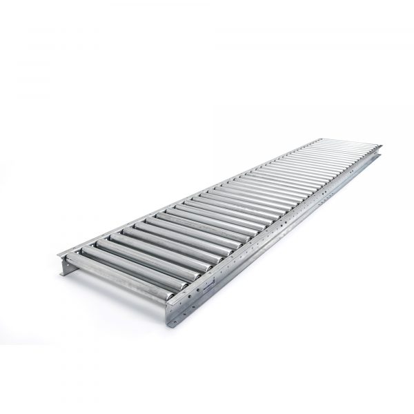 Unex 24in.W Gravity Conveyor 10ft long 3in Roller Centers 1.9in Dia Capacity 1000lbs Conveyor Length 120in 24MRSG30X10