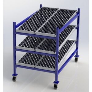Unex Mobile Gravity Flow Rack Overall Height 54in Width 36in Depth 60in Model MCF99SW36603