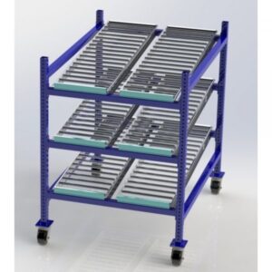 Unex Mobile Wheeled Gravity Flow Rack 60in x 36in x 48in Model MCF99SR36483