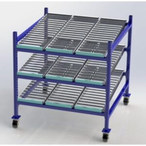 Unex Mobile Wheeled Gravity Flow Rack 60in x 48in x 48in Model MCF99SR48483