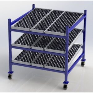 Unex Mobile Wheeled Gravity Flow Rack 60in x 48in x 48in Model MCF99SW48483