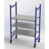 Unex Mobile Wheeled Steel Flat Shelf Unit 78in x 52in x 28in Model MCFFS52283