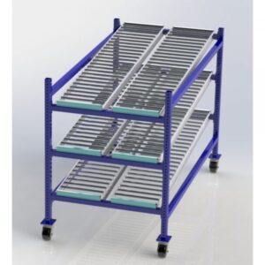 Unex Mobile Gravity Flow Rack Overall Height 54in Width 36in Depth 72in Model MCF99SR36723