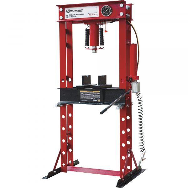 Strongway 40-Ton Pneumatic Shop Press with Gauge