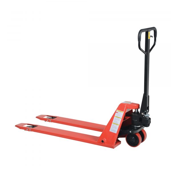 Vestil SUPER LOW PALLET TRUCK-2200 LB 21 X 44 Load Capacity 2200 lb Fork Length 44in Min. Lift Height 1.5in Model PM2-2044-SLP