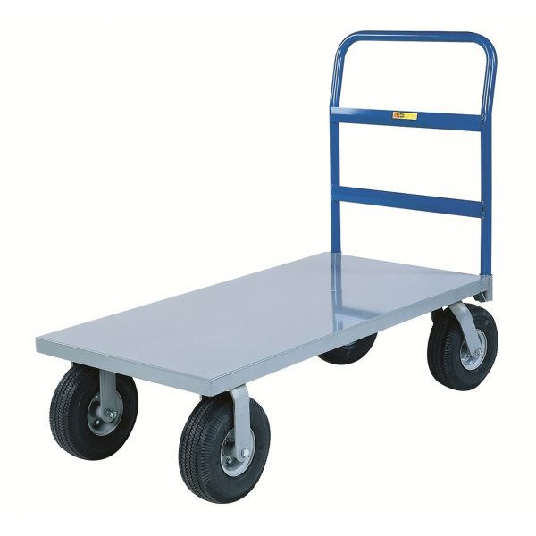 Little Giant Cushion-Load Platform Trucks Pneumatic Tires Capacity 1500lbs Platform Width 36in NBB-3672-10P