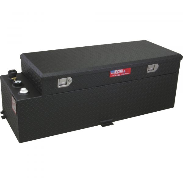 RDS Aluminum Transfer Fuel Tank Toolbox Combo 60-Gallon Rectangular Black Diamond Plate Model 72548PC