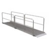 Vestil 192in Walk Ramp w/Handrails Aluminum 1000lb. Capacity Model AWR-38-16A-HR