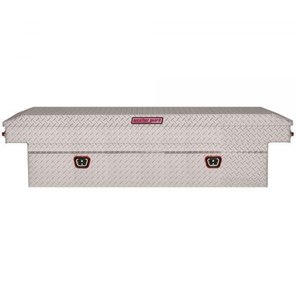 Weather Guard 117-0-03 71in Extra-Wide Saddle Box (Aluminum Diamond Plate) - Image 2
