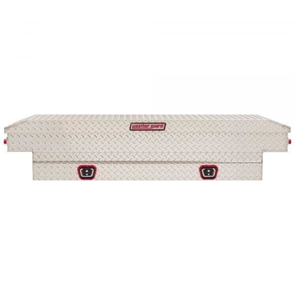 Weather Guard 154-0-03 62in Standard Saddle Box (Aluminum Diamond Plate) - Image 2