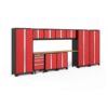 NewAge Products Bold Series Red 12-Pc. Steel Garage Cabinet Set Width 186in Height 76.75in Depth 18in Model 50615