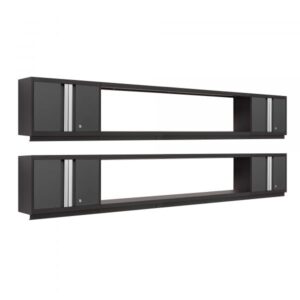 NewAge Products Bold Series Gray Steel Garage Wall Cabinet Set Width 240in Height 19.58in Depth 12in Model 50660