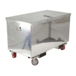 Vestil Alum Tool Box Casters 45in x 45in x 39in Color Silver Capacity 2500 ft³ Material Aluminum Model APTS-3660-CF