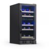 Newair Wine Fridgein Black Stainless Steel Height 33.75in Width 14.8in Built-In Model NWC029BS00