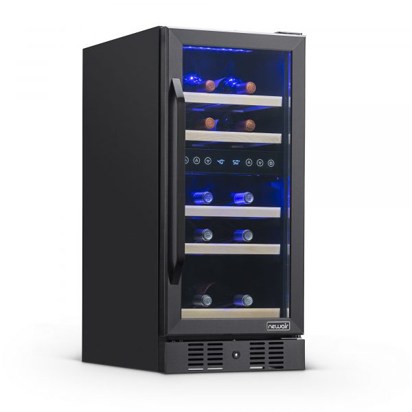 Newair Wine Fridgein Black Stainless Steel Height 33.75in Width 14.8in Built-In Model NWC029BS00