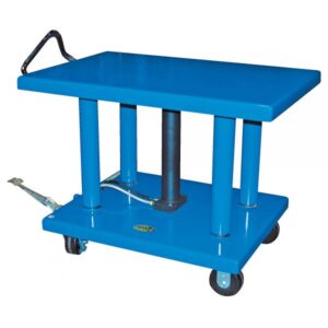 Vestil 48×48 Hydraulic Post Table 3k Capacity 3000lbs Lowered Height 36in Raised Height 54in Model HT-30-4848