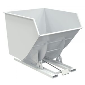 Vestil Heavy Duty Hopper Capacity 6000lbs Volume 3.5 yd³ Color White D-350-HD-WHT