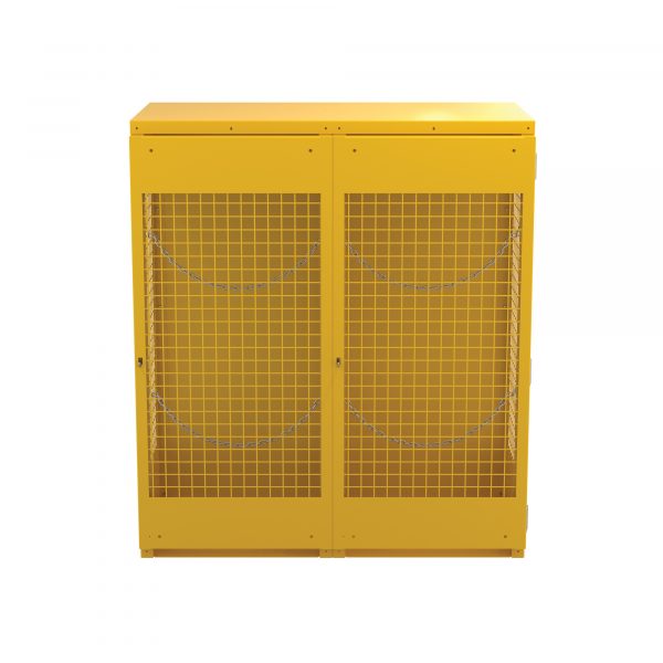 Vestil Vertical Cylinder Cabinet Height 68.25in Width 60in Color Family Yellow Model CYL-V-1020
