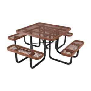 Vestil Square Picnic Table Table Shape Square Primary Color Brown Height 29in Model PT-MX-ST-46-BN