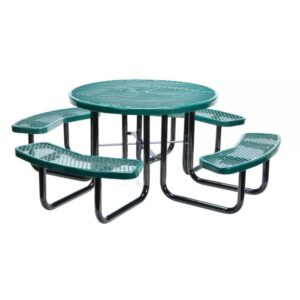 Vestil Round Picnic Table Table Shape Round Primary Color Green Height 29in Model PT-MX-RT-46-GN