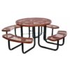 Vestil Round Picnic Table Table Shape Round Primary Color Brown Height 29in Model PT-MX-RT-46-BN