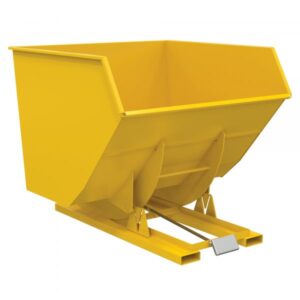 Vestil Heavy Duty Hopper Capacity 6000lbs Volume 4 yd³ Color Yellow Model D-400-HD-YEL