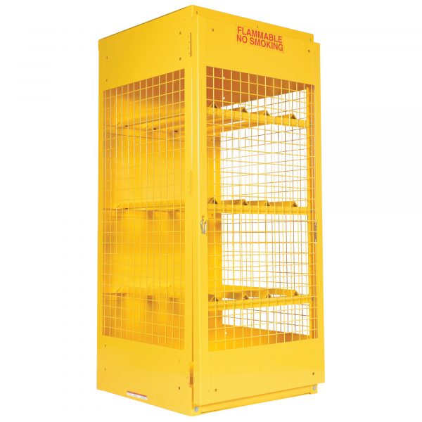 Vestil Horizontal Cylinder Cabinet Height 68.25in Width 30in Color Family Yellow Model CYL-H-8