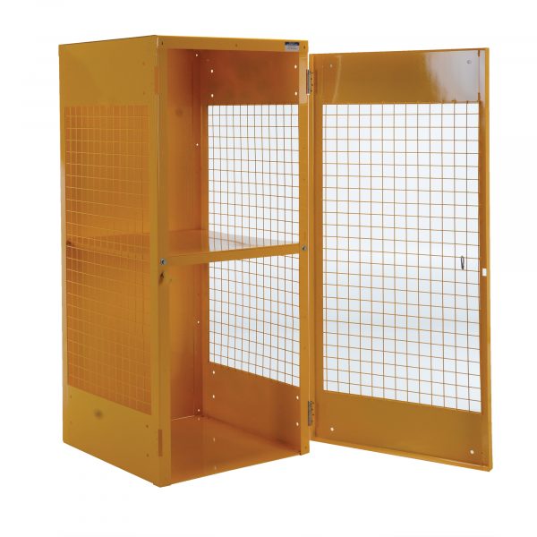 Vestil CYL-LP-8-CA 8-Cylinder Canadian Propane Storage Cabinet (30in Wide, Yellow) - Image 2