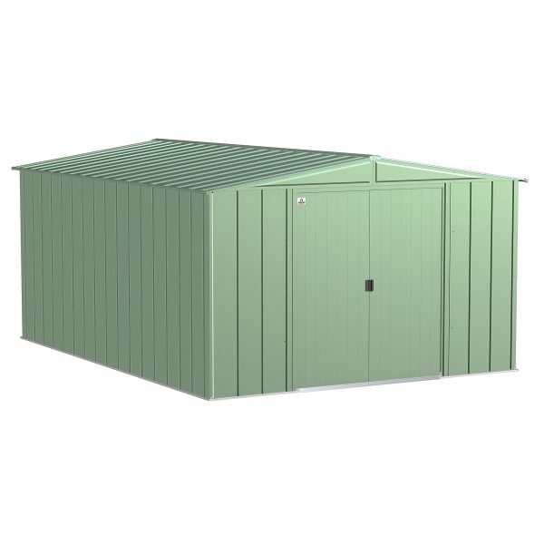 Arrow Classic Steel Shed 10×14 Sage Green CLG1014SG Length 14ft Width 10ft Outer Material Galvanized Steel Model CLG1014SG