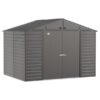 Arrow Select Steel Shed 10×8 Charcoal SCG108CC Length 8ft Width 10ft Outer Material Galvanized Steel Model SCG108CC