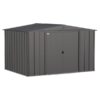 Arrow Classic Steel Shed 10×8 Charcoal CLG108CC Length 8ft Width 10ft Outer Material Galvanized Steel Model CLG108CC