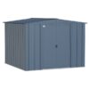 Arrow Classic Steel Shed 8×8 Blue Grey CLG88BG Length 8ft Width 8ft Outer Material Galvanized Steel Model CLG88BG
