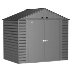 Arrow Select Steel Shed 8×6 Charcoal SCG86CC Length 6ft Width 8ft Outer Material Galvanized Steel Model SCG86CC