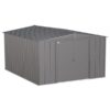 Arrow Classic Steel Shed 10×12 Charcoal CLG1012CC Length 12ft Width 10ft Outer Material Galvanized Steel Model CLG1012CC