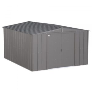 Arrow Classic Steel Shed 10×12 Charcoal CLG1012CC Length 12ft Width 10ft Outer Material Galvanized Steel Model CLG1012CC
