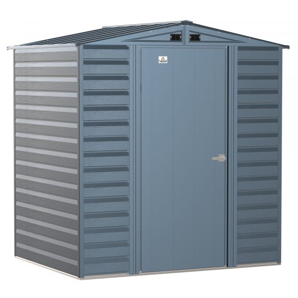 Arrow Select Steel Shed 6×5 Blue Grey SCG65BG Length 5ft Width 6ft Outer Material Galvanized Steel Model SCG65BG