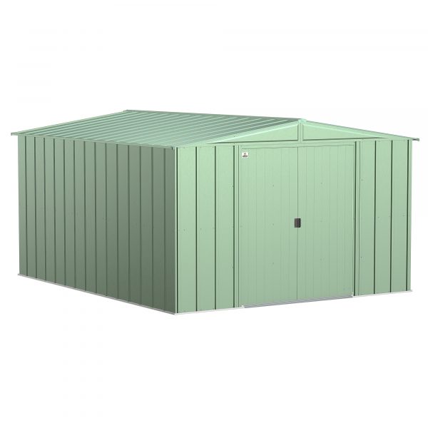 Arrow Classic Steel Shed 10×12 Sage Green CLG1012SG Length 12ft Width 10ft Outer Material Galvanized Steel Model CLG1012SG