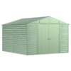 Arrow Select Steel Shed 10×12 Sage Green SCG1012SG Length 12ft Width 10ft Outer Material Galvanized Steel Model SCG1012SG