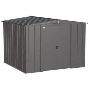 Arrow Classic Steel Shed 8×8 Charcoal CLG88CC Length 8ft Width 8ft Outer Material Galvanized Steel Model CLG88CC