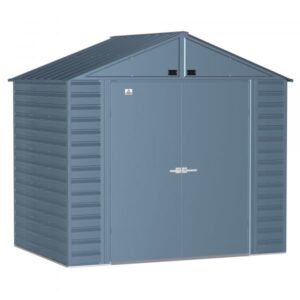 Arrow Select Steel Shed 8×6 Blue Grey SCG86BG Length 6ft Width 8ft Outer Material Galvanized Steel Model SCG86BG